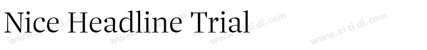 Nice Headline Trial字体转换